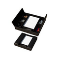 Black Top Grain Leather Classic Conference Room Organizer